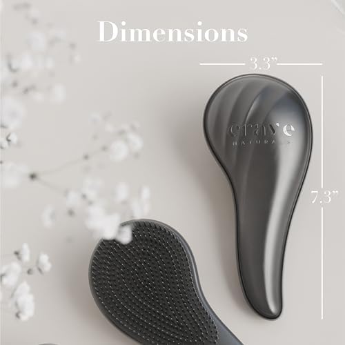 Crave Naturals Detangling Hair Brush Large Black – Glide Thru Hair Detangler Brush for Women, Kids & Toddlers – Gentle Scalp Care, No-Pain Tangle-Free Hairbrush for All Hair Types - Image 3