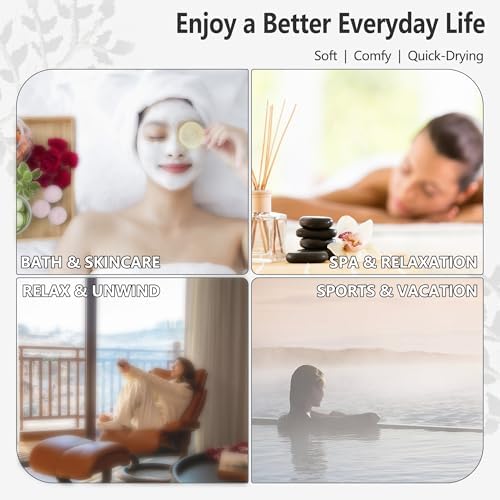 3 PCS Hair Towel Wrap Cute Pastel Floral Print Microfiber Fleece Hair Drying Towel Cap Soft Quick Dry for Women Bath Spa (Leopard) - Image 4