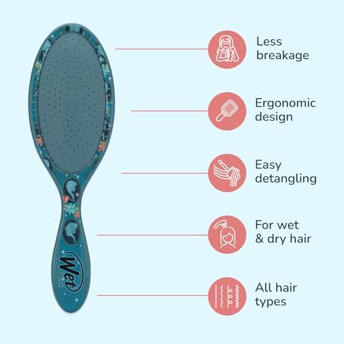 Wet Brush Original Detangler Hair Brush, Anna & Elsa (Disney Love), Ultra-Soft IntelliFlex Bristles, Detangling Bristles Glide Through Tangles (Wet Dry & Damaged Hair), Women & Men - Image 4