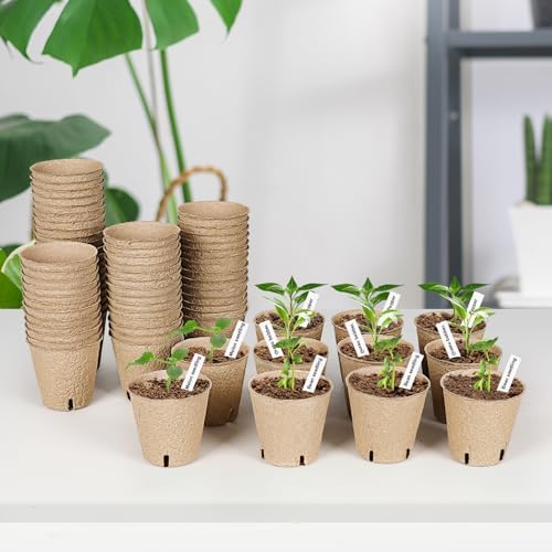 JNYONG 120 Packs 3.15 Inch Peat Pots,Garden Germination Nursery Pots - Image 7