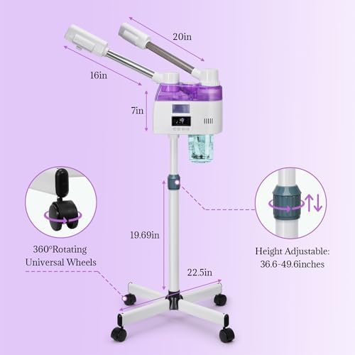 Professional 2 in 1 Facial Steamer, Esthetician Steamer with Hot & Cold Mist, Face Steamer for Facial Deep Cleaning, Facial Steamer for Home Beauty Salon Spa - Image 4