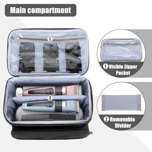 CURMIO Barber Travel Case Compatible with Andis/Hatteker/Oster Hair Clipper - Image 2