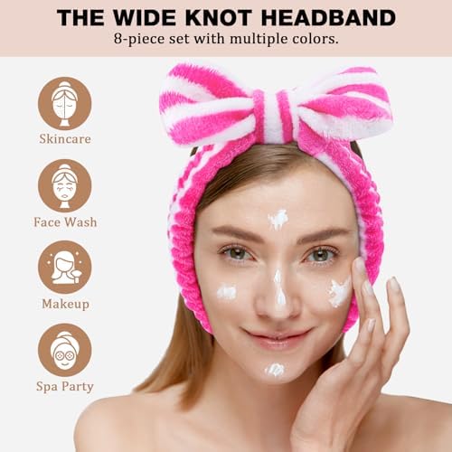 YOOVR 8pcs Spa Headband, Stocking Stuffers for Teen Girls Women (Candy) - Image 6