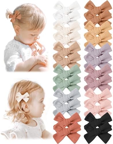 Niceye 24 Pack Baby Hair Bows for Girls, Toddler Hair Clips in Paris by Niceye