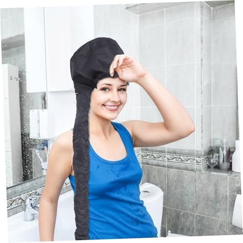 2pcs Portable Heated Hair Dryer Cap for Deep Conditioning Black - Image 7