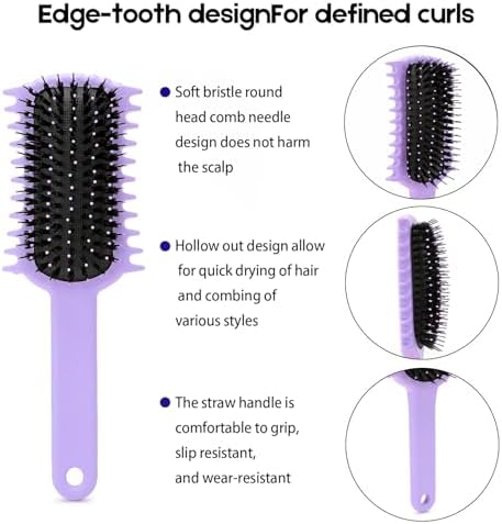 Curly Hair Brush, Volume Curl Defining Brush for Detangling Shaping and Styling Women's Curls, Reduce Pulling (Green) - Image 6