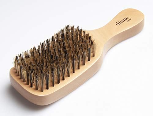 Diane Hard Reinforced Boar Curved Club Wave Hair Brush for Styling and Wave Maintenance, Perfect for Short Cuts, Fades, and Thick, Tight Curls - Image 2