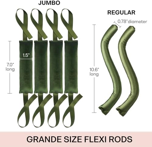 Lanzhire Jumbo Heatless Hair Rollers for Overnight Curls, Blowout Flexi Rod with Ribbon, No Heat Curlers to Sleep In, Soft Overnight Heatless Rods for All Hair Types - Image 4