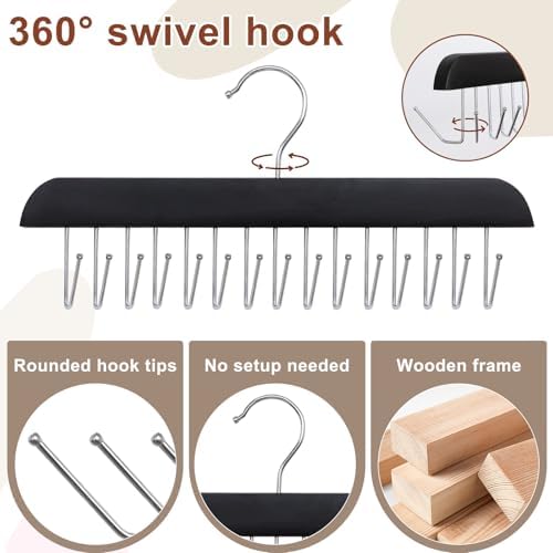 SCUNDA Black Hair Extension Holder for Styling, Washing, Drying. Braiding Hair Rack for Weft, Clip in, Tape in and Halo Extensions. 2 Packs Hair Extension Hanger for Closet. - Image 2