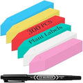 Dalzom® 300Pcs 4" Plant Labels with Marker Pen, Waterproof Plastic Plant Tags for Outdoor Seedlings Vegetable Garden Signs Markers Label Stakes (Multicolor) by Dalzom