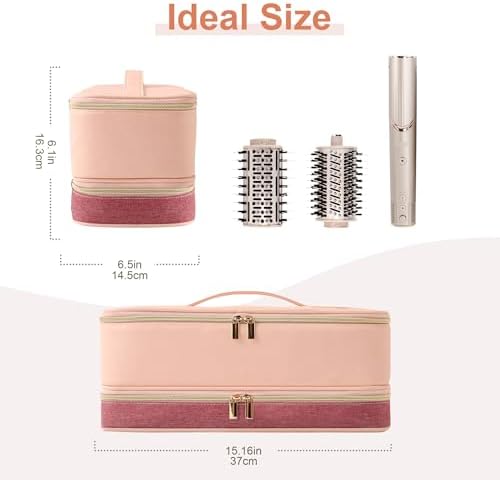 BAGCRAZY Travel Case for Shark FlexStyle & Dyson Airwrap, Pink and Crimson - Image 5