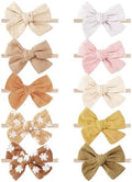 BQUBO Baby Girl Bows and Headbands Cute Headbands with Bow Nylon Hairbands Handmade Hair Accessories for Newborn Infant Toddlers 10 Pack by DRESHOW