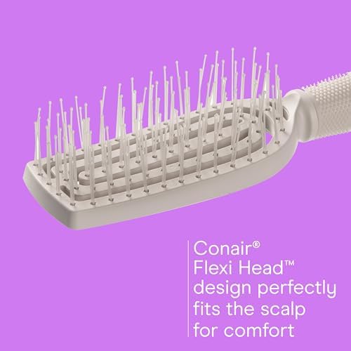 Conair Hair Brush Set, Scalp Care Detangling, 2-Pack, Grey Luxe - Image 4