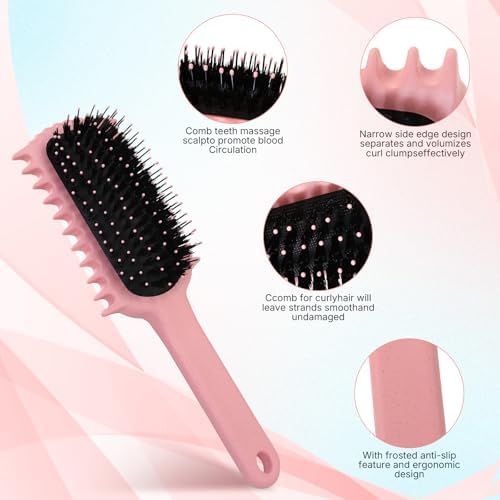 Detangle Brush for Curly Wavy Coily Hair, Ergonomic Hair Comb - Image 3