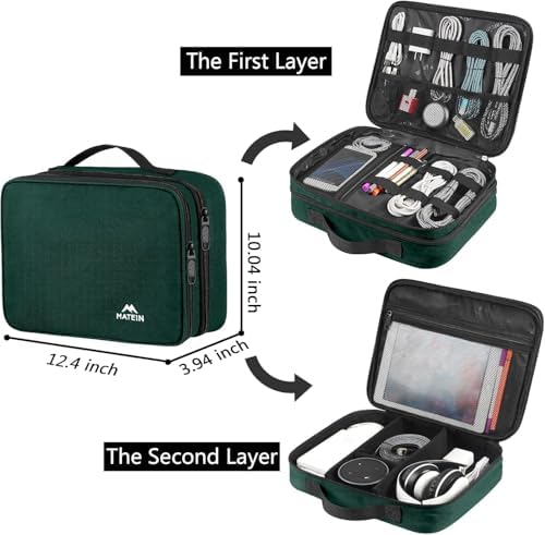 MATEIN Tech Organizer Travel Case, Large Water Resistant Cable Organizer - Image 2