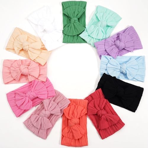 CÉLLOT Super Stretchy Soft Knot Headbands with Hair Bows Head Wrap Hair Accessories For Newborn Baby Girls Infant Toddlers Kids - Image 7