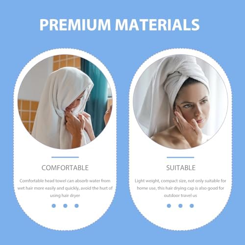 Microfiber Hair Drying Hat Towel Wrap for Wet Hair, Cute Cartoon Style - Image 4