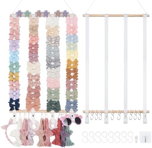 Hair Bow Organizer Holder for Girls Baby Headband Organizer, Beige by iHansee