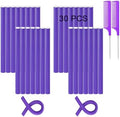 9.45"x 0.55" Flexible Curling Flexirods, 30Pcs Heatless Bendy Foam Rods for Long, Medium, Short Hair Curls - Purple by Beyoslf