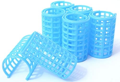 Kamay's Jumbo Hair Rollers Comb Curlers Clips Styling Rollers Hair Curls Wave Style Hairdressing Curlers Tools (Plastic Styling 36mm 1 1/2" 6PCS Random Clolor) by Kamay%27s