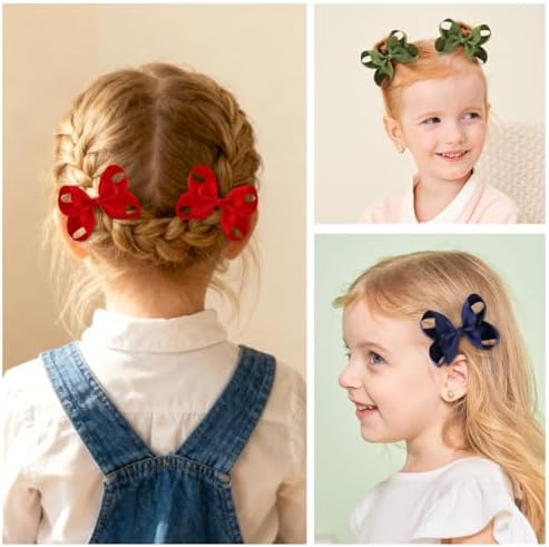 20PCS 3'' Hair Bows for Girls Toddlers, Grosgrain Ribbon Hair Bows with Alligator Clips, Toddler Hair Accessories for Toddlers Baby Girls Kids Teens (10 Colors in Pairs) - Image 5