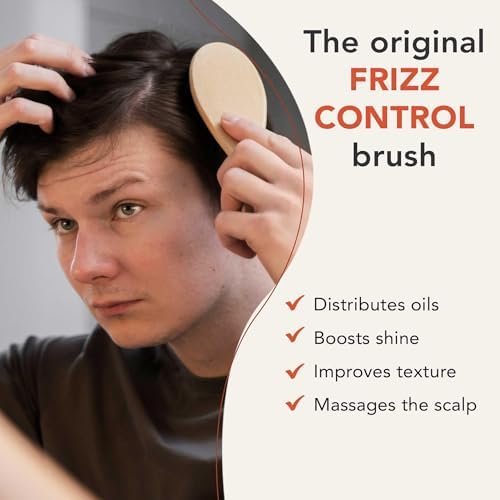 Boar Bristle & Nylon Pin Hair Brush for Thick, Curly & Wavy Hair - Image 4