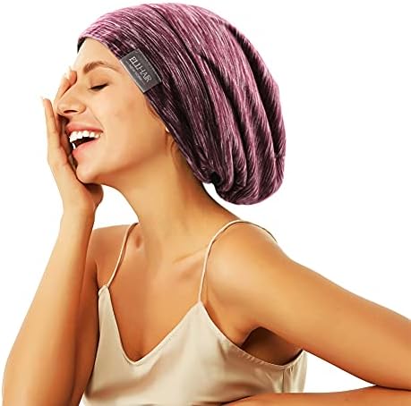 Beanie Sleep Hats Bonnet for Women Girls Curly Frizzy Hair Cover by ELIHAIR