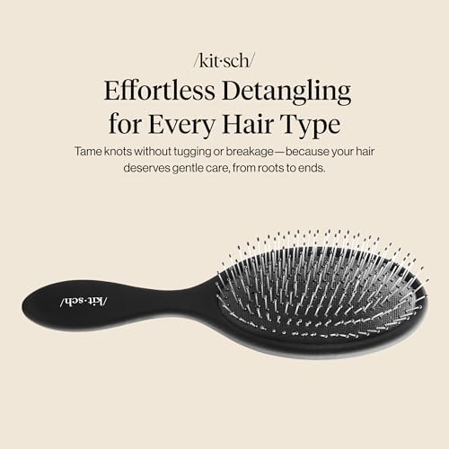 Kitsch Wet Dry Brush Detangler – Hair Brush for Women - Flexi Black - Image 2