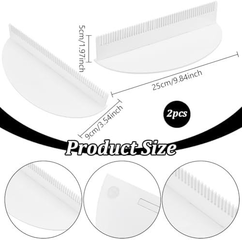 NBEADS 2 Sets Hair Extension Holder, Acrylic Hair Extensions Stand Organizer Hair Hanger Tool for Washing, Coloring, Styling, Blow-Drying of Weft, Clip-In, White, 9.8x3.5x2 Inch - Image 2