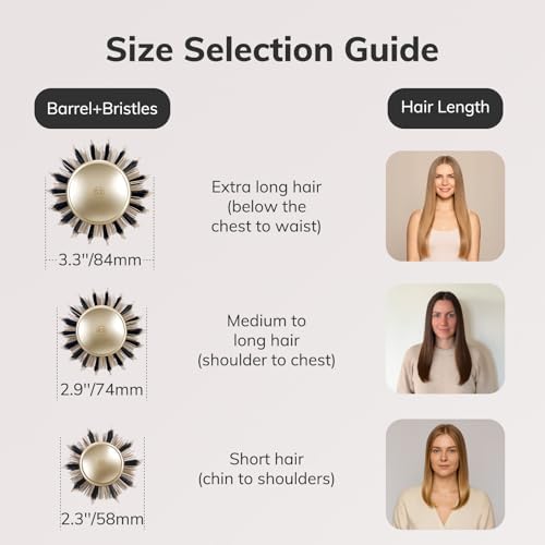 Sndyi Large Round Brush for Blow Out, 2.1 Inch Nano Thermal Ceramic Ionic Round Hair Brush with Boar Bristles, Boost Shine and Volume, Quick Blow Drying and Styling, Best for Long Thick Hair - Image 5