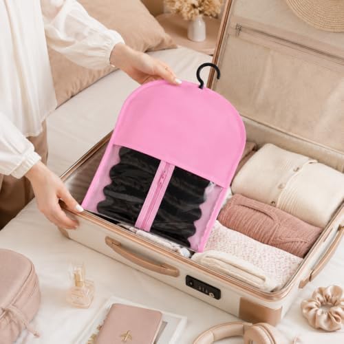 Hair Extension Holder - Wig Storage Bags with Hanger for Hair Extension Storage - Image 5
