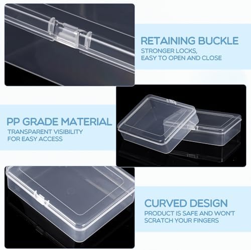 Jetec 30 Pieces Small Clear Plastic Storage Box, 5 x 4 x 1.3 Inch - Image 3