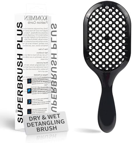 Detangling Brush,1 Pack Detangler Brush, Gentle & Effective Detangling on Wet or Dry Fragile Hair Types,Ultra-light, Detangling Brsuh ventilated and antistatic hairbrush (Black) by Mejglrc