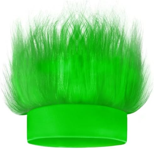 Novelty Place Green Hairy Costume Headband - Fun and Fuzzy Crazy Hair Wig Troll Hair Costume Accessories - Perfect for Sports Parties, Costume, Cosplay, and Halloween - Fit Kids, Teens and Adults by NoveltyPlace