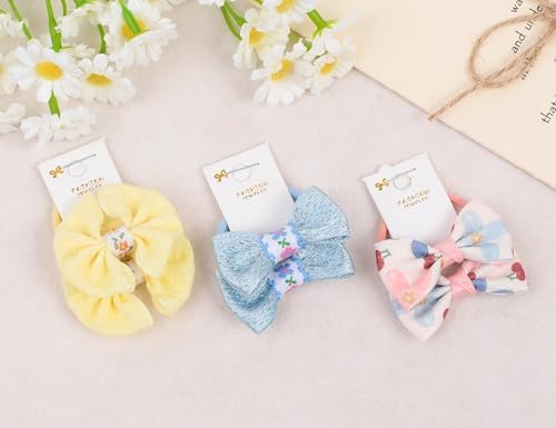 30pcs 1.2 Inches Baby Hair Ties with Bows Elastics Ponytail Holders Bows Tiny Rubber Ribbon Hair Bands For Girls Infants Hair Accessories - Image 3