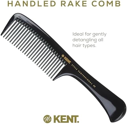 Kent SPC83 Black Salon-Style Barber Comb and Dressing Cutting Detangler with Wide Teeth - Professional Barber Wide Tooth Comb for Styling for Medium and Thick. Ergonomic Grip for Daily Use. - Image 3