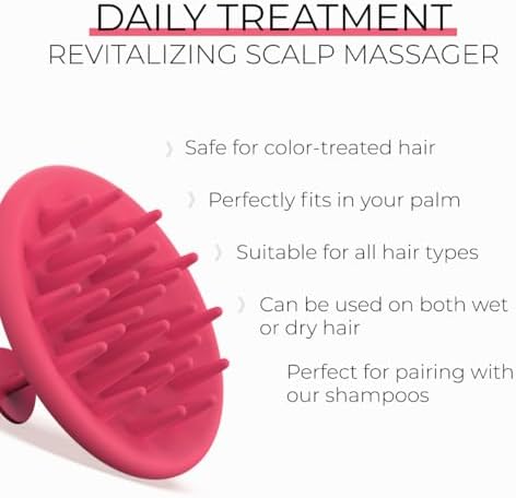 ds labs Revitalizing Scalp Brush - Silicone Shampoo Massager for a Cleaner, Fresher, Feeling Scalp, Lifts Build Up & Boosts Lather, Ergonomic, Water Resistant, for All Hair Types - Image 5