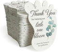 12 Green Footprint-Shaped Gift Wrap Tags with Wildflower Seeds by SeedBloom