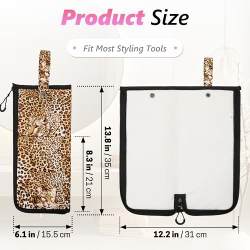 2-in-1 Heat Resistant Mat & Storage Bag with Pocket for Hair Tools - Image 2