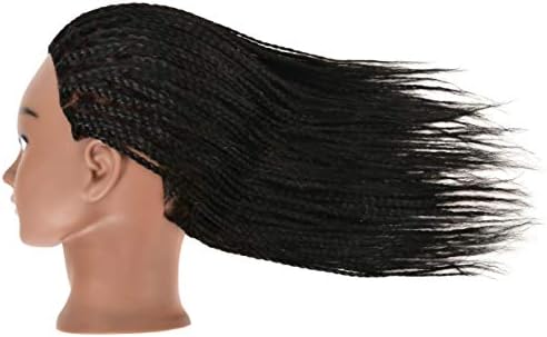 Mannequin Head with Human Hair for Hairdresser Training Braiding Styling Manikin Cosmetology Makeup Manican Doll Display Practice with Stand - Image 3