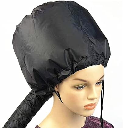 Safety Hair Dryer Cap Portable Soft Drying Salon Baking Oil Hat for Hand Held Hair Dryer Attachment Home (Black) by Unknown