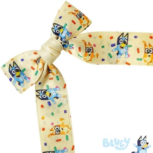 Bluey Printed Long Tail Hair Bow Set for Girls – 7-Pack Printed Bows with Alligator Clips – Cute Hair Accessories for Kids Ages 3+ - Image 3