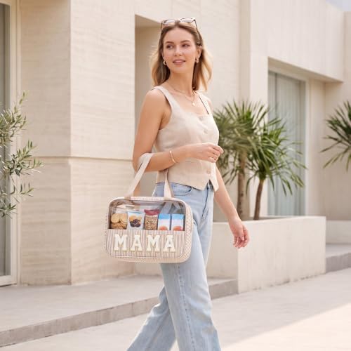 Sanwuta Clear Seersucker Mama Bag, Khaki - Image 5