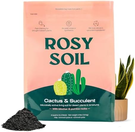 Rosy Soil Cactus & Succulent Potting Mix, 4 Quarts by RosySoil