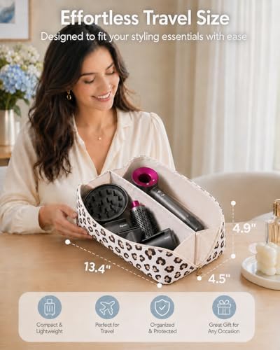 Hair Tool Travel Bag With Heat Resistant Mat, Large Capacity Hot Tool Bag & Hair Tool Organizer Bag for Curling Iron, Flat Iron, Hair Dryer, Hair Accessories Organizer, Travel Essentials for Women - Image 3