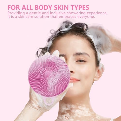 2 in 1 Shower Brush, BEAUTAIL Silicone Body Scrubber & Scalp Massager - Image 3