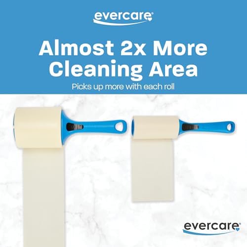 Evercare Jumbo Lint Roller, 60‑Sheet Extra‑Large Adhesive Roller with Blue Handle for Pet Hair & Lint - Image 7