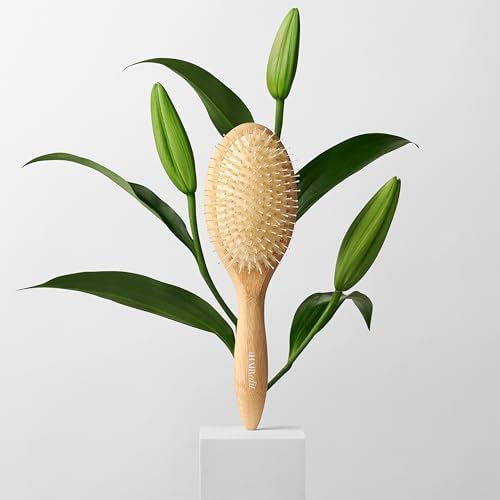 The Hair Edit Glossifier Boar Bristle Bamboo Finishing Hair Brush for Women - Image 4