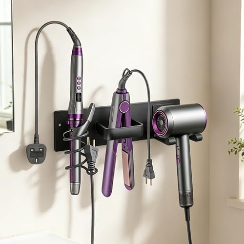 Hair Dryer Holder Wall Mount, Easy Assemble Hair Tool Organizer by UpChoNice