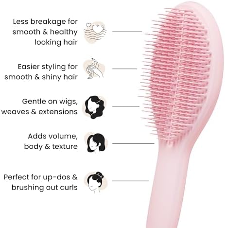 Tangle Teezer The Ultimate Styler Hair Styling Brush for Dry Styling, Maintains, Blends & Adds Volume, Texture & Shine, Millennial Pink - Image 4